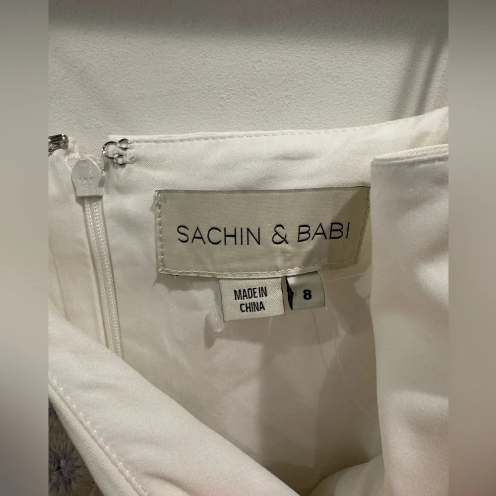 Sachin & Babi Audra ivory embroidered floral midi dress - Picture 7 of 9